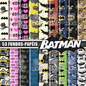 Kit Digital Batman Fundos Papéis