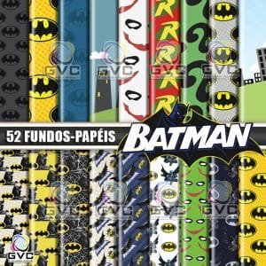 Kit Digital Batman Fundos Papéis