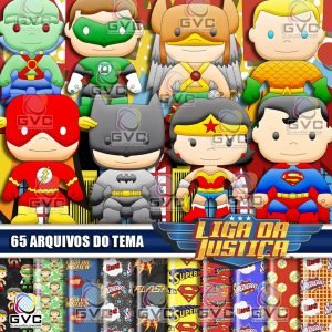 Kit Digital Liga da Justiça Cute
