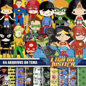 Kit Digital Liga da Justiça Cute