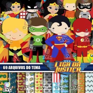 Kit Digital Liga da Justiça Cute