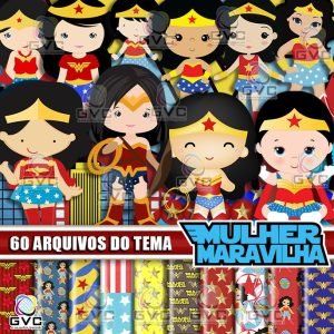 Kit Digital Mulher Maravilha Cute