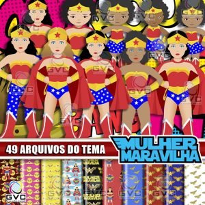 Kit Digital Mulher Maravilha Cute