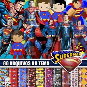 Kit Digital Superman Normal e Cute