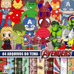 Kit Digital Vingadores Cute