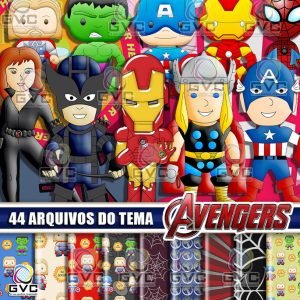 Kit Digital Vingadores Cute