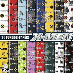 Kit Digital X-Men Fundos Papéis