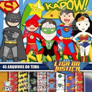 Kit Digital Liga da Justiça Cute