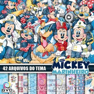 Kit Digital Mickey Marinheiro Aquarela