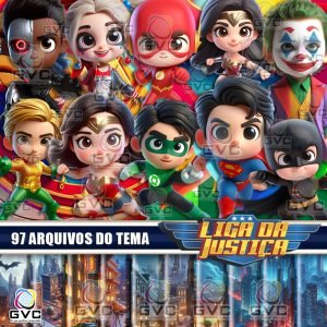 Kit Digital Liga da Justiça 3d